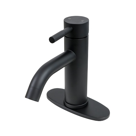 Everflow Bathroom Faucet w/ Deck Plate, 1 handle, 1 or 3 hole Stainless Matte Black BAC-V10MB